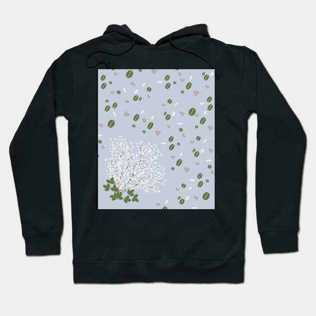 Blue baby's breath flowers Hoodie by SkyisBright